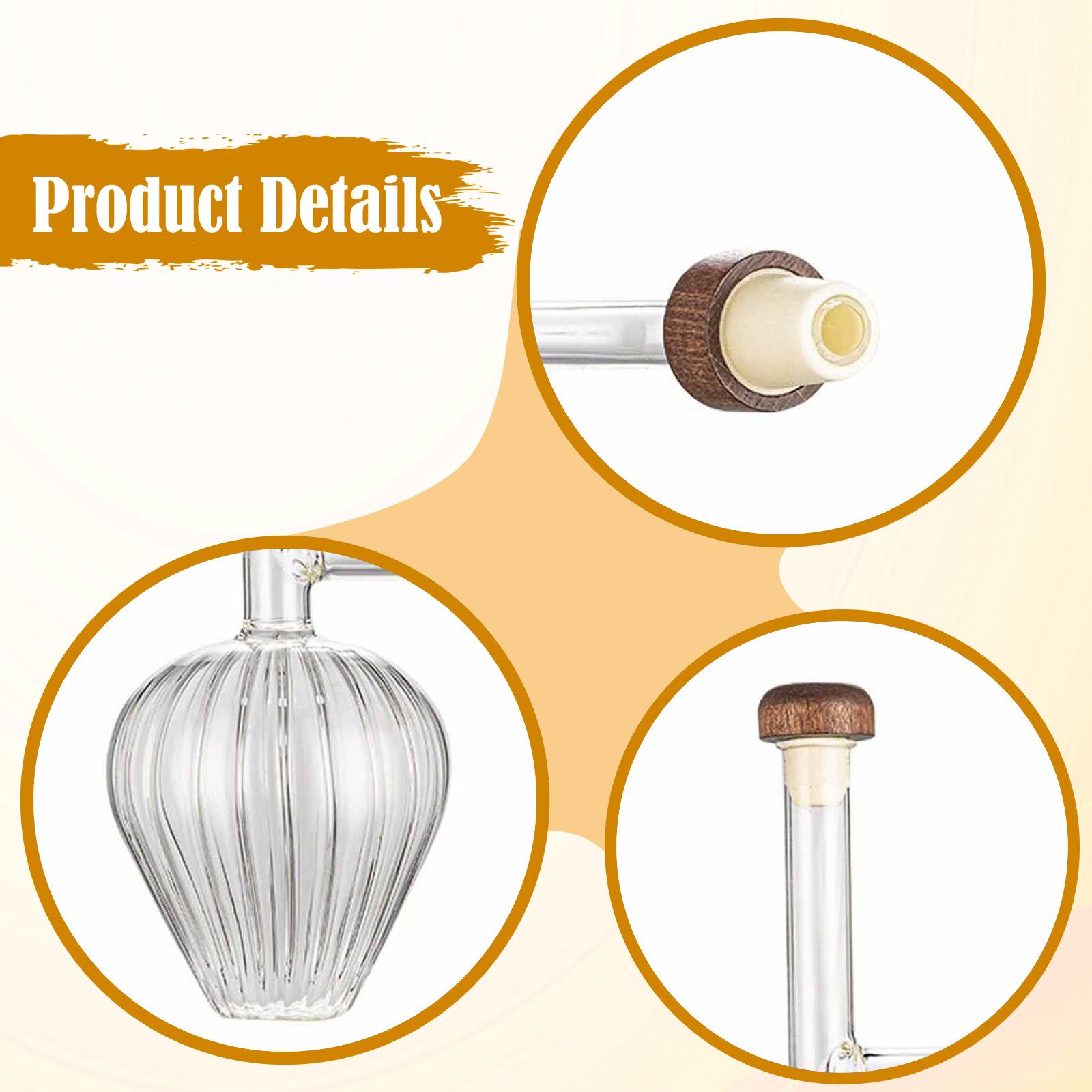 Decanter Aerator Set - 高速注ぎ口付きポータブルデカンタ、創造的なガラス製エアレーターセット、ウイスキー・ワイン愛好家向け、家庭用テーブルディスプレイ