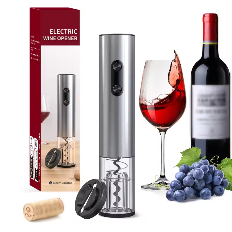 Wine Beer Opener - 1/4 個電動ワインボトルオープナー自動赤ワインコルク抜きワインオープナーワインツールキッチン製品パフォーマンスプラスチック