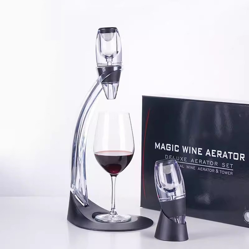 Decanter Aerator Set - プロ仕様の赤ワインデカンターポアラー、フィルタースタンドホルダー付き、ウォッカクイックエアレーター、ホームダイニングバー必須セット