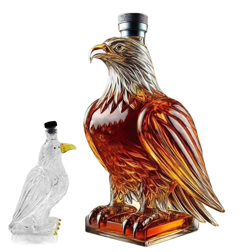Wine Beer Spirits - イーグルシェイプウイスキーデカンターグラスアニマル型ボトルコレクタブルノベルティコンテナ家の装飾用結婚式ビールテイスティング用