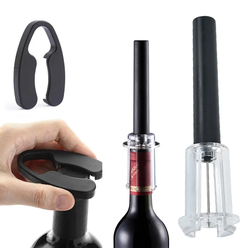 Wine Beer Opener - エアポンプワインボトルオープナー空気圧真空ワインストッパービール蓋オープナーコークスクリューコルクアウトツールキッチンアクセサリー