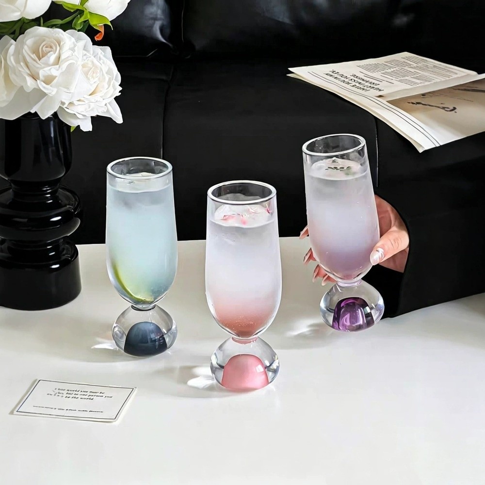 ガラス製品 丸底ガラスステムカップ 170ml 透明ジュース - Wine Beer Tasting のレビューと価格