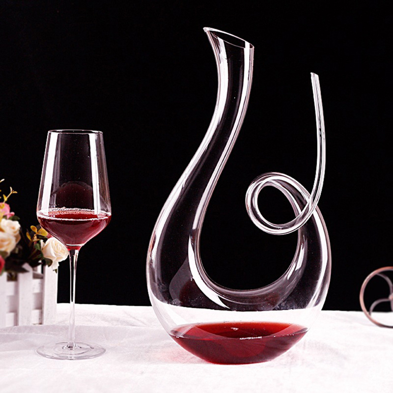 赤ワインスワンエアレーターセット,手吹きデカンター,カラフ, - Decanter Aerator Set のレビューと価格