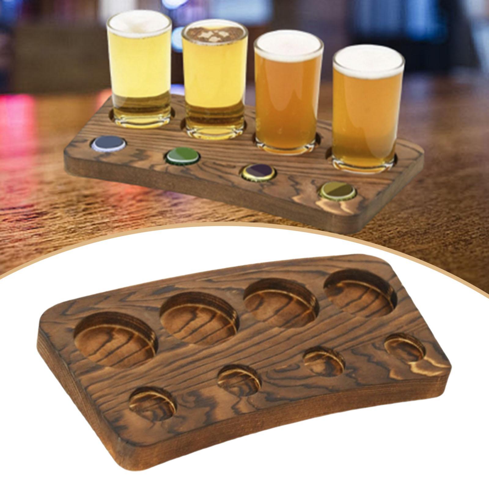 省スペースビールテイスティング用木製サービングトレイ（ウイス - Wine Beer Tasting のレビューと価格