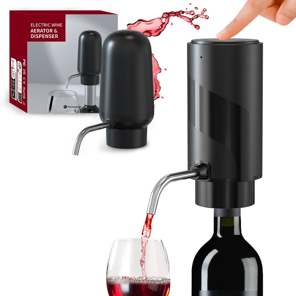 自動充電式タッチワインエアレーター,電気デカンター,冷却ディ - Decanter Aerator Set のレビューと価格