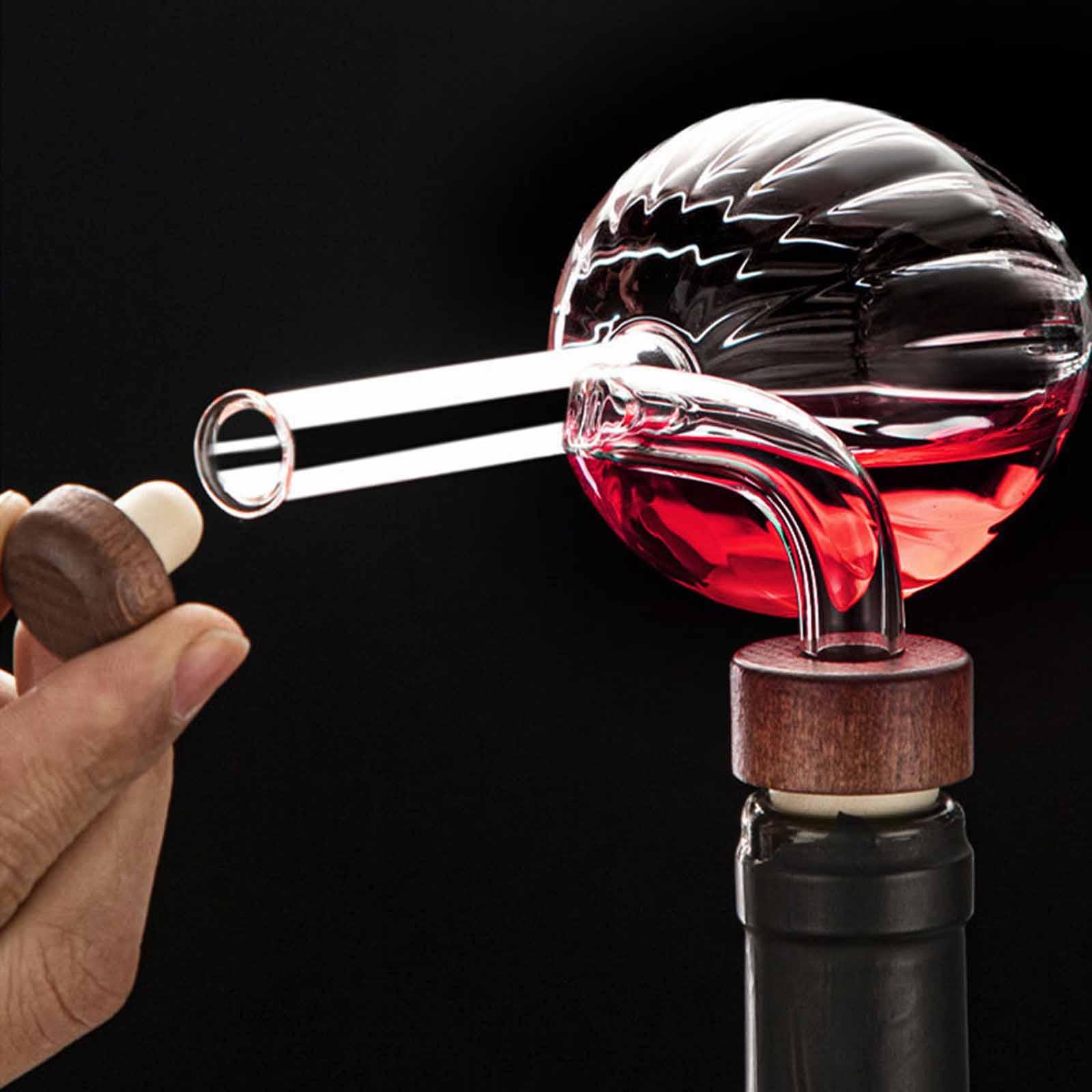 高速注ぎ口付きポータブルデカンタ、創造的なガラス製エアレータ - Decanter Aerator Set のレビューと価格