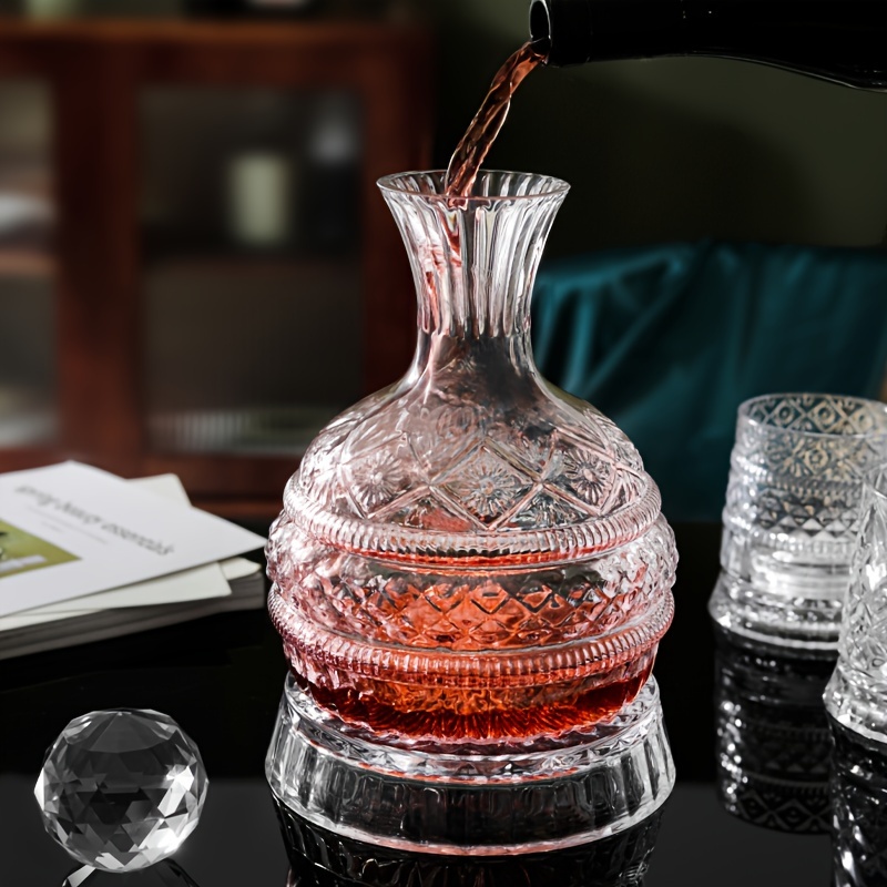 クリスタル製ワインデカンター エレガントな手作りガラス製ワイ - Decanter Aerator Set のレビューと価格
