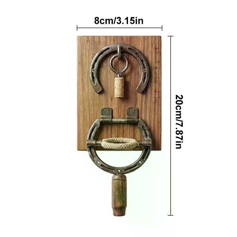 キッチン用素朴な馬蹄型ワインオープナー 壁掛け式、ヴィンテー - Wine Beer Opener のレビューと価格