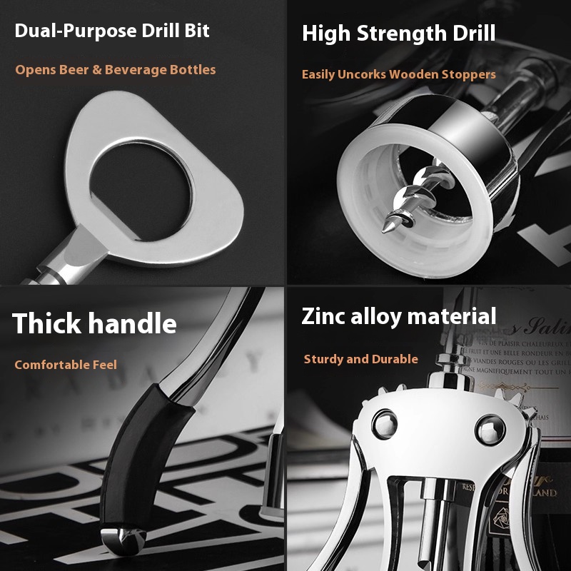 Gianxi 赤ワインボトルオープナー 家庭用多機能ワインス - Wine Beer Opener のレビューと価格