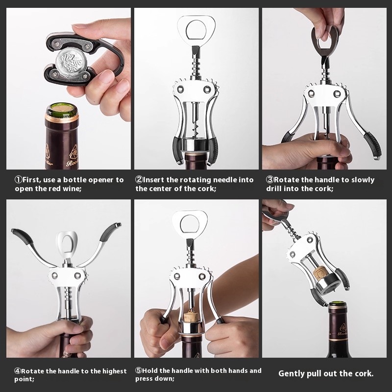 Gianxi 赤ワインボトルオープナー 家庭用多機能ワインス - Wine Beer Opener のレビューと価格