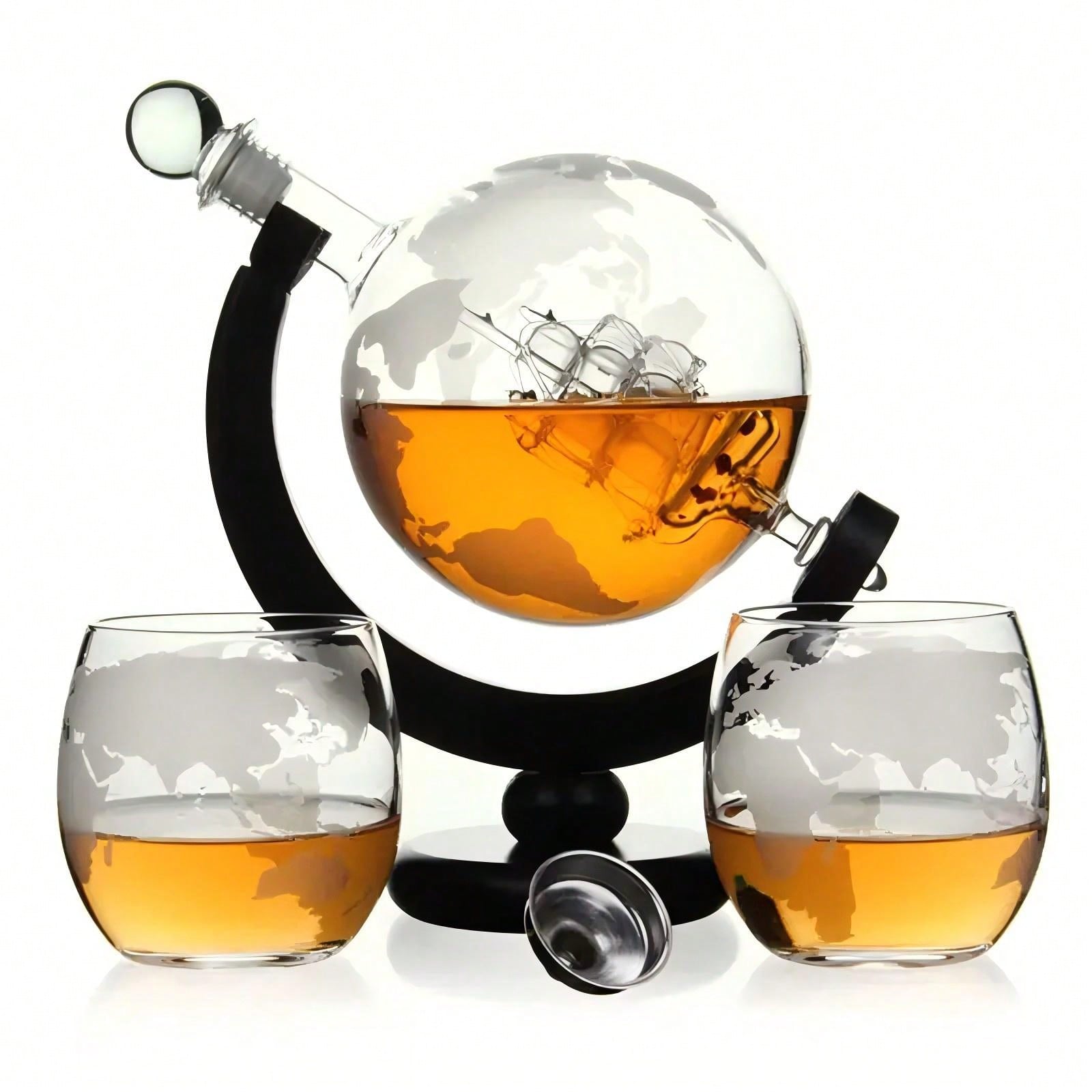 ウイスキーデキャンタ球体セット（エッチング加工のウイスキーグ - Decanter Aerator Set のレビューと価格