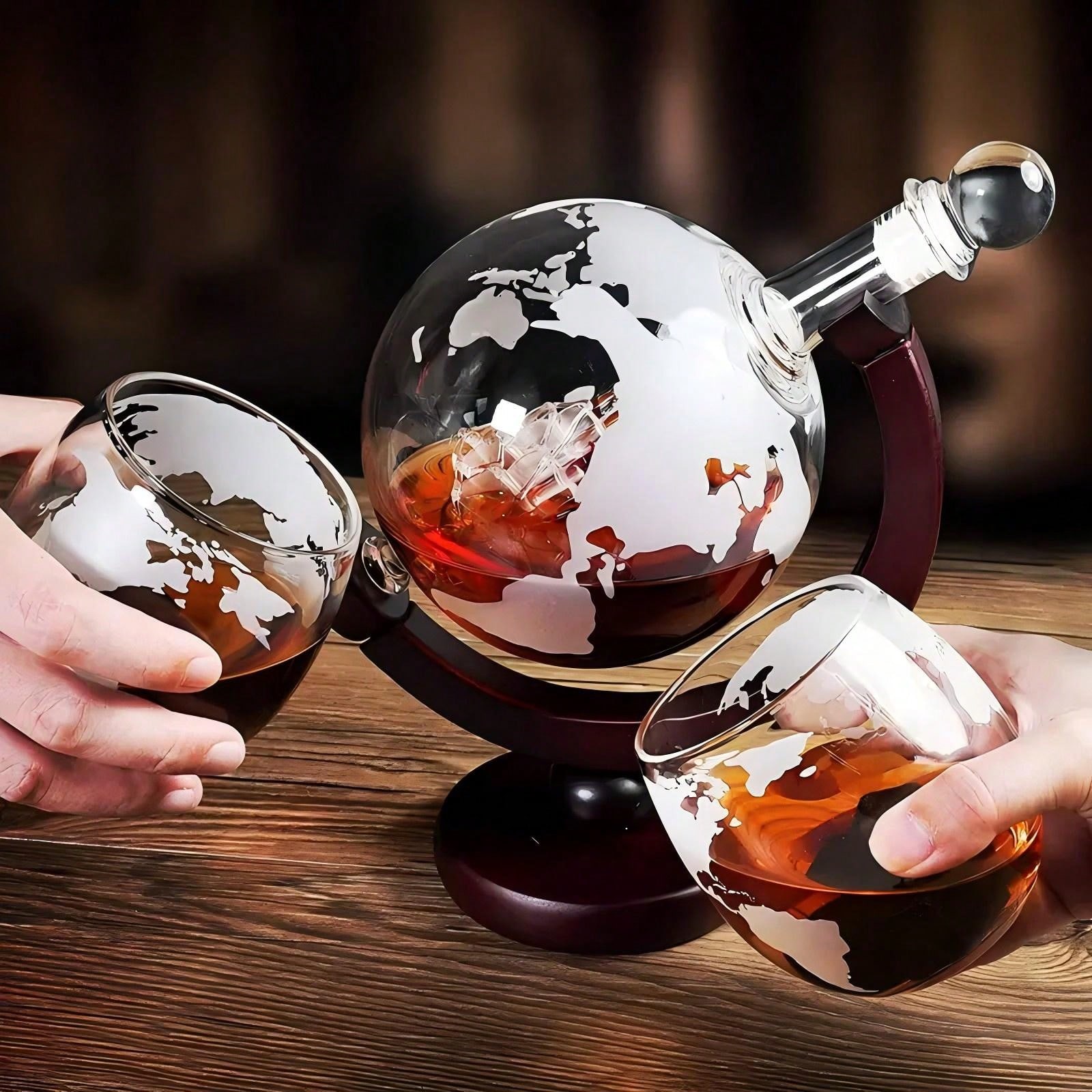 ウイスキーデキャンタ球体セット（エッチング加工のウイスキーグ - Decanter Aerator Set のレビューと価格