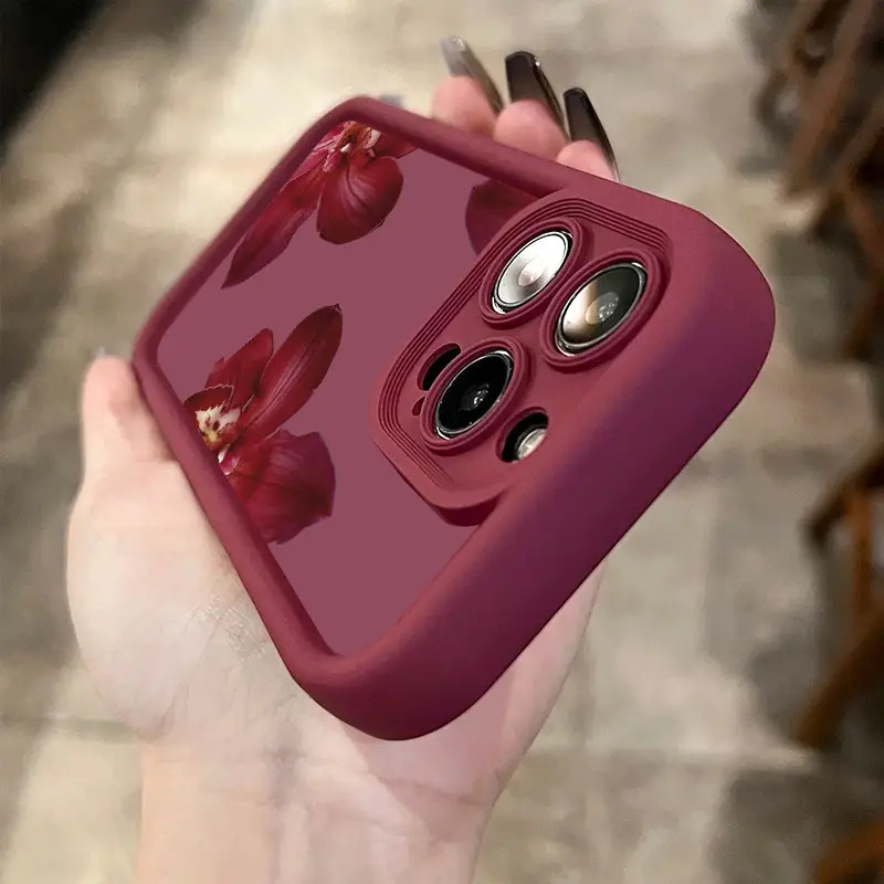 ワインレッドの蘭の花柄のiPhoneケース iPhone 1 - Wine & Beer Shop のレビューと価格