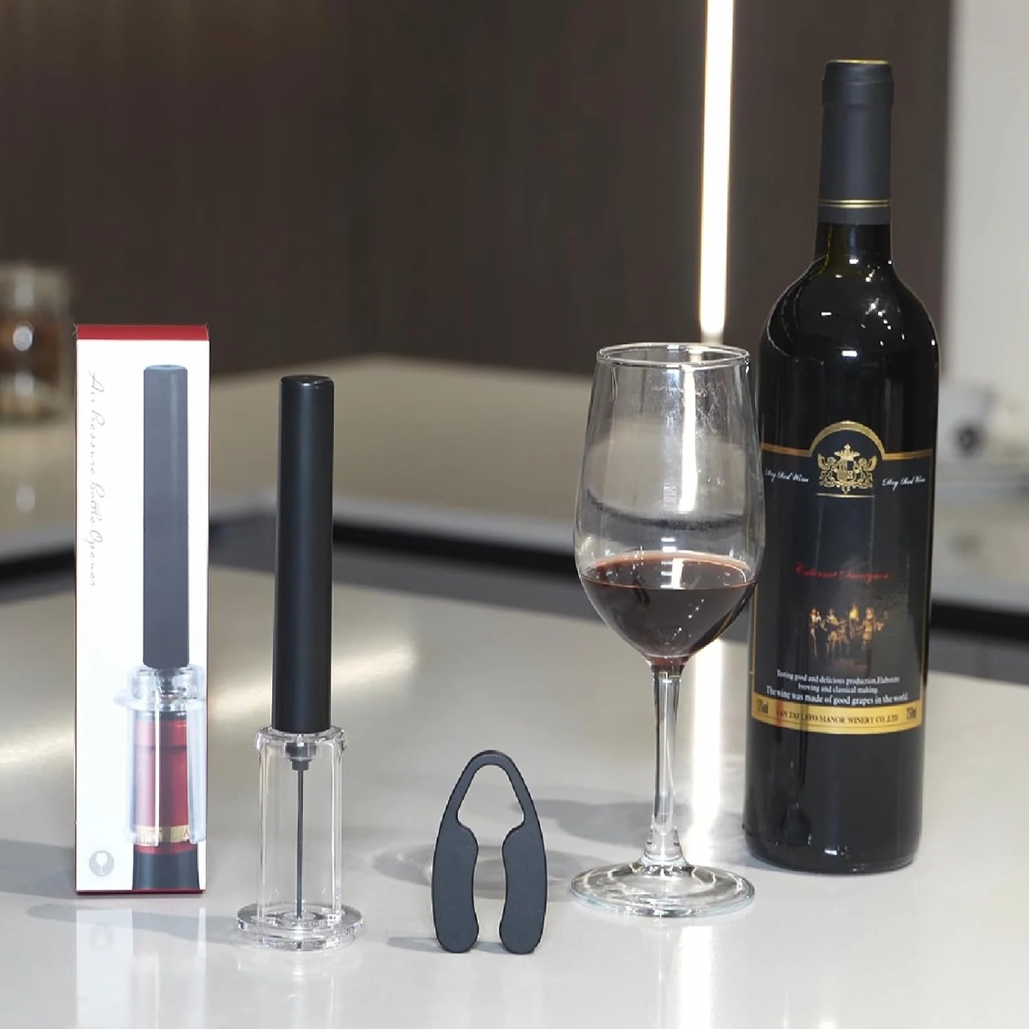 エアポンプワインボトルオープナー空気圧真空ワインストッパービ - Wine Beer Opener のレビューと価格