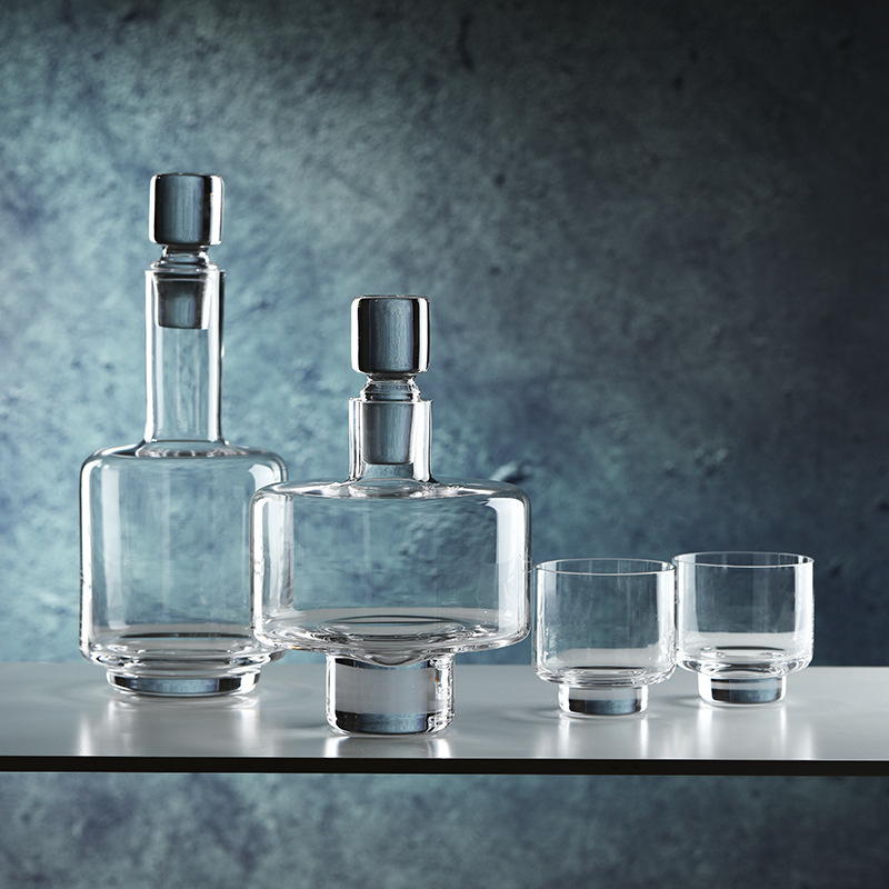 モダンなミニマルテクスチャクリスタルリカーキット、洗練された - Decanter Aerator Set のレビューと価格